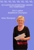 Alisa Stackpool - 2013 Ladies Stableford Champion